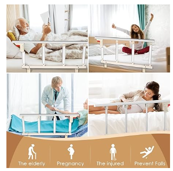 HLIEEOSFCN Barandilla Plegable Lateral para Cama Adulto - Imagen 2